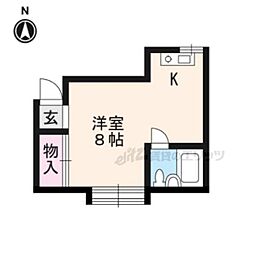 宮ノ東ハイツ 1Kの間取図画像
