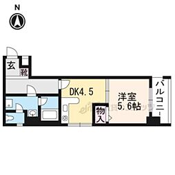 ライオンズマンション京都東堀川 3階1DKの間取り