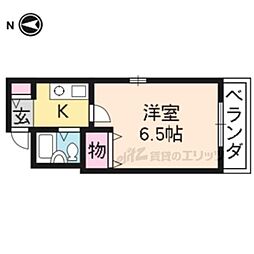 ラメゾンハヤシ 5階1Kの間取り