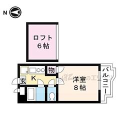 メゾン・エチーフ 5階1Kの間取り