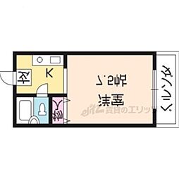 リンデンバウム 3階1Kの間取り