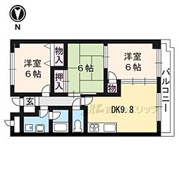 壱番館白川 3階3DKの間取り