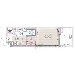 ベラジオ雅び京都洛北ガーデン 1Kの間取図画像