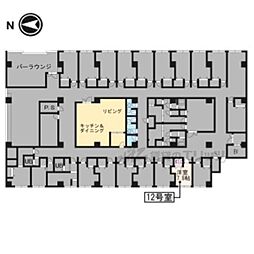 レヴィア北白川 ワンルームの間取図画像