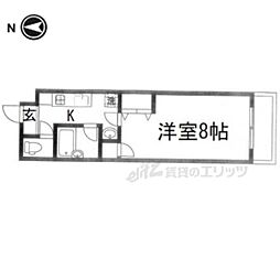 ドリーミーK 1Kの間取図画像