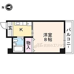 アトリエフォー 1Kの間取図画像
