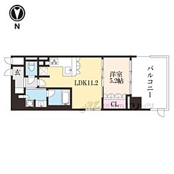 リーガル京都西陣2 1LDKの間取図画像