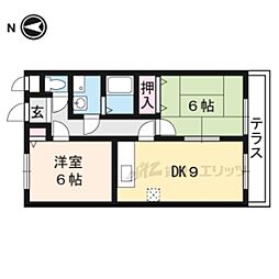ピソプリメーロ 2DKの間取図画像