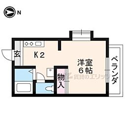 アネックスえんじゅ 1Kの間取図画像