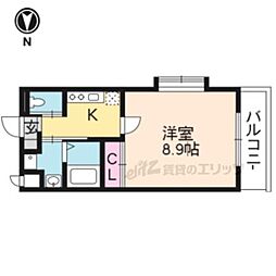 リーブル 1Kの間取図画像