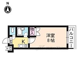 サンヴェール七條 1Kの間取図画像