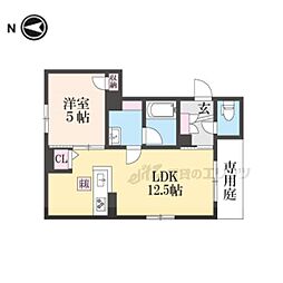 リガールメゾン円町 1LDKの間取図画像