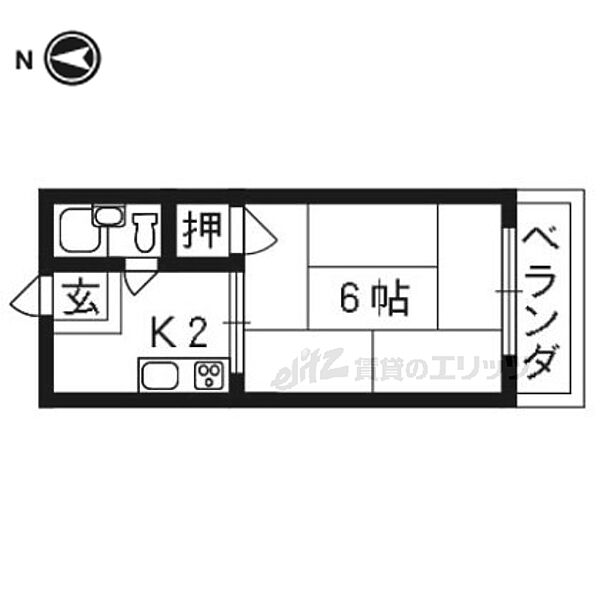 ハイツ白川 108｜京都府京都市左京区浄土寺真如町(賃貸マンション1K・1階・16.38㎡)の写真 その2