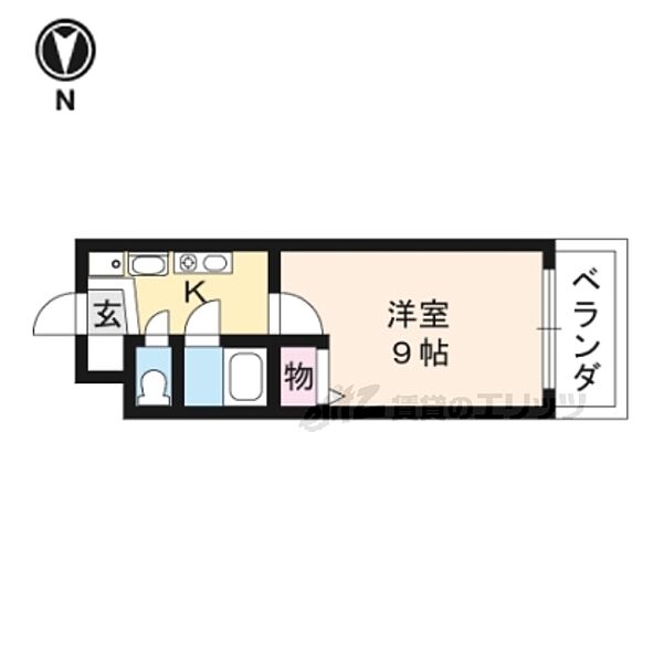 セコンダリー谷畑 512｜滋賀県草津市野村６丁目(賃貸マンション1K・5階・25.50㎡)の写真 その2