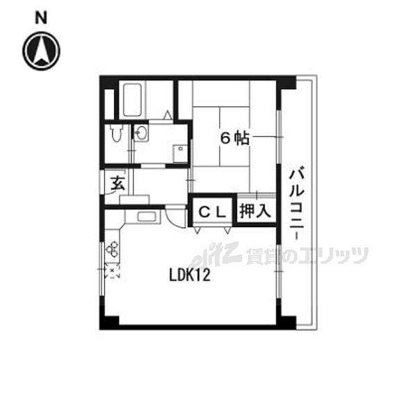 桃山和泉ハイツ 607｜京都府京都市伏見区桃山町和泉(賃貸マンション2DK・5階・45.00㎡)の写真 その2