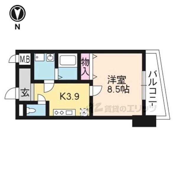 CITY SPIRE浜大津駅前 907｜滋賀県大津市浜大津１丁目(賃貸マンション1K・9階・28.29㎡)の写真 その2