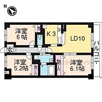 プリマヴェーラ桃山 204 ｜ 京都府京都市伏見区桃山町遠山（賃貸マンション3LDK・2階・66.15㎡） その2