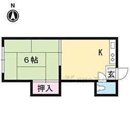 リッチモンド岡崎 1Kの間取図画像