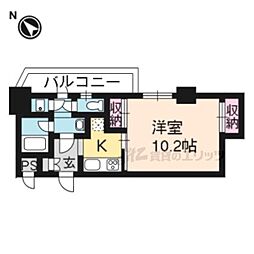 Ｇｒａｎｄ　Ｅ’ｔｅｒｎａ　京都 2階ワンルームの間取り