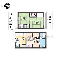JR東海道・山陽本線 山科駅 バス12分 森野町下車 徒歩2分の賃貸一戸建て 1階4Kの間取り