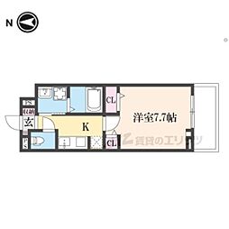 アビィ　ロード 202 2階1Kの間取り