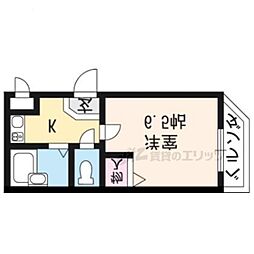 ティラルセ 3階1Kの間取り