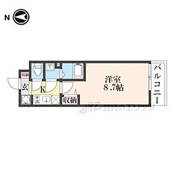 (仮称)グランデコート御陵天徳町 2階1Kの間取り