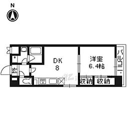 プラネシア星の子四条西洞院 5階1LDKの間取り