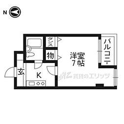 セイント18 1階1Kの間取り