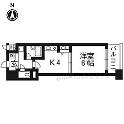 阪急京都本線 京都河原町駅 徒歩3分の賃貸マンション 3階1DKの間取り