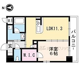 ｔｉｓｓａｇｅ塩小路 5階1LDKの間取り