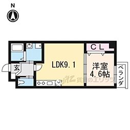 Ｍｏｒｅ五条II 4階1LDKの間取り