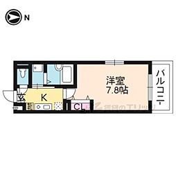 ＥＡＳＴ　ＶＩＥＷ 2階1Kの間取り