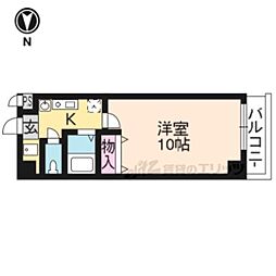 ＨｉｒｏＭｏｍｏｙａｍａ 1階1Kの間取り