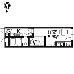 レオパレス安信町四九番地 1Kの間取図画像