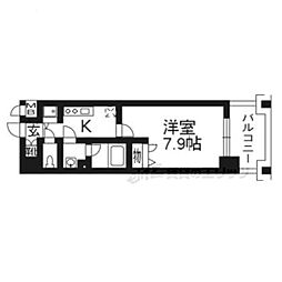 アスヴェル京都東寺前 1Kの間取図画像