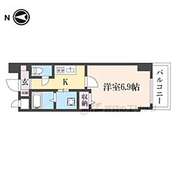 EsTRUTH KYOTO 1Kの間取図画像