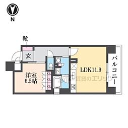 イーグルコート四条烏丸WEST 1LDKの間取図画像
