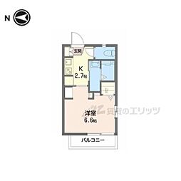 フレグランス桃山 1Kの間取図画像