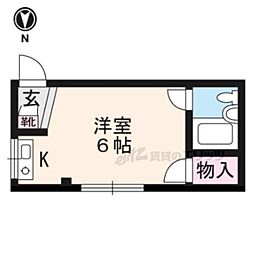 マンションアスカ 1Kの間取図画像