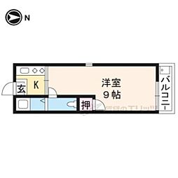 コーポミナミ 1Kの間取図画像