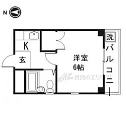 コープ四ノ宮 1Kの間取図画像
