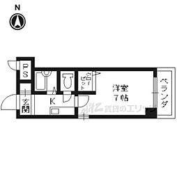 Builm-One 1Kの間取図画像