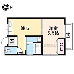 ハイツ和泉 2階1DKの間取り