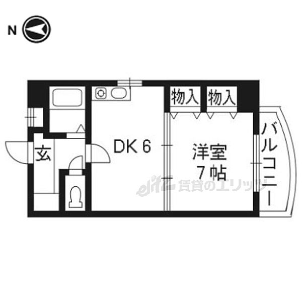 パトリード有栖II 207｜京都府京都市右京区梅津東構口町(賃貸マンション1DK・2階・30.00㎡)の写真 その2