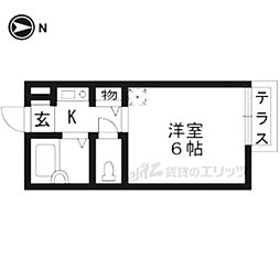 セジュールＭＡＫＯＴＯ 1階1Kの間取り