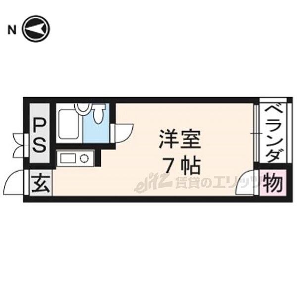 M’ｓ太秦 3-B｜京都府京都市右京区太秦石垣町(賃貸マンション1K・3階・16.89㎡)の写真 その2