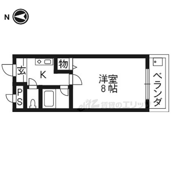 京都府京都市右京区西院西寿町(賃貸マンション1K・3階・22.05㎡)の写真 その2