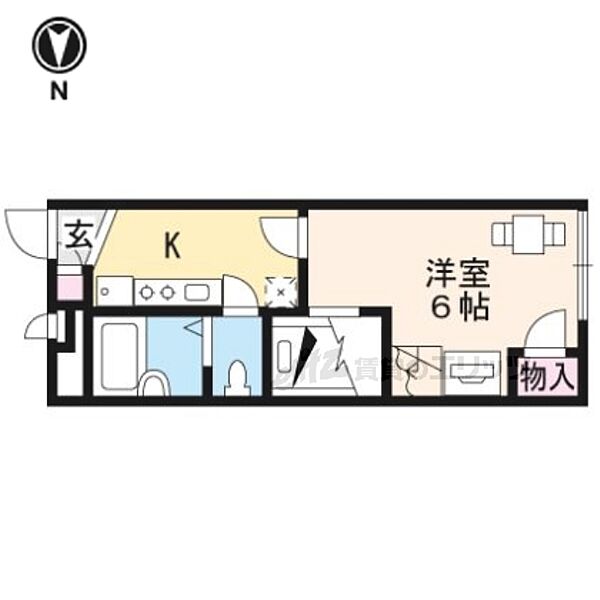 レオパレスウエストI 104｜京都府京都市中京区西ノ京車坂町(賃貸アパート1K・1階・19.87㎡)の写真 その2