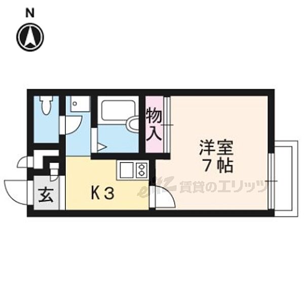 レオパレスＪBOXIV 202｜京都府京都市中京区西ノ京小堀池町(賃貸アパート1K・2階・20.28㎡)の写真 その2